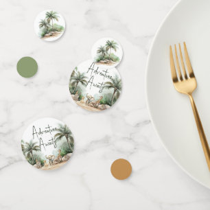 Confettis Jungle Safari Animaux Aventure Await Table