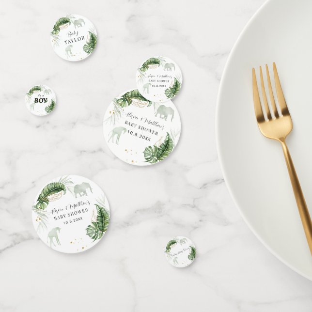 Confettis Jungle Safari Animaux Nature Baby shower Garçon (Groupe)