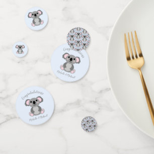 Confettis Koala Bear Baby shower Blue Boy