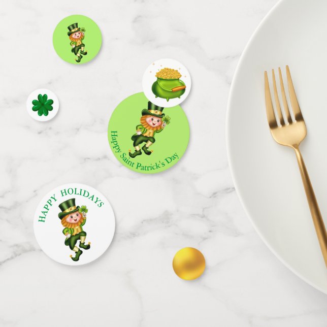 Confettis La Saint-Patrick Mignon Lutins & Pot d'Or (Groupe)