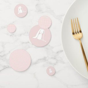 Confettis Lapin rose anniversaire