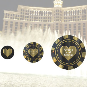 Confettis Las Vegas Mariage Anniversaire Heart Casino Chip