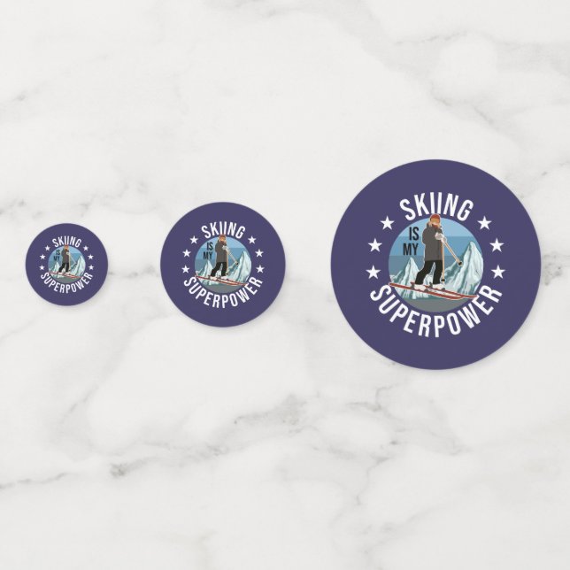 Confettis Le Ski Est Ma Superpuissance (Devant)