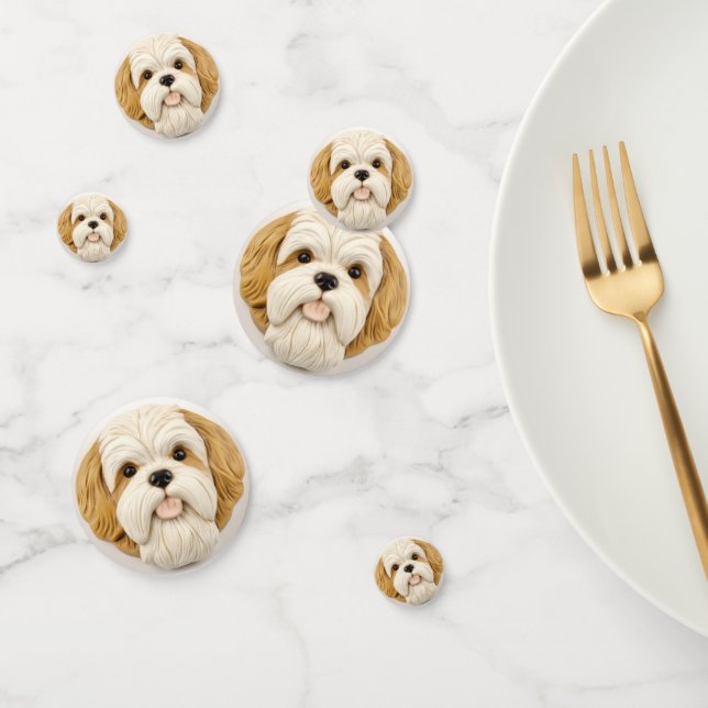 Confettis Lhasa Apso Dog 3D Inspiré (Groupe)