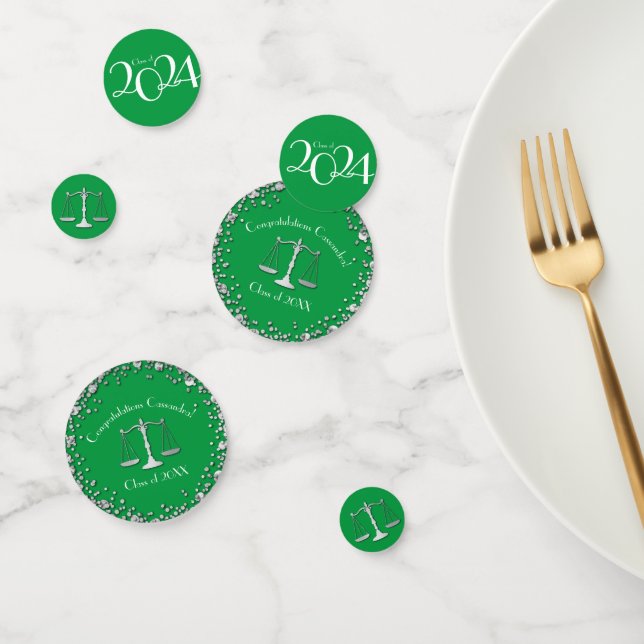 Confettis Licence d'avocat Green Lver (Groupe)