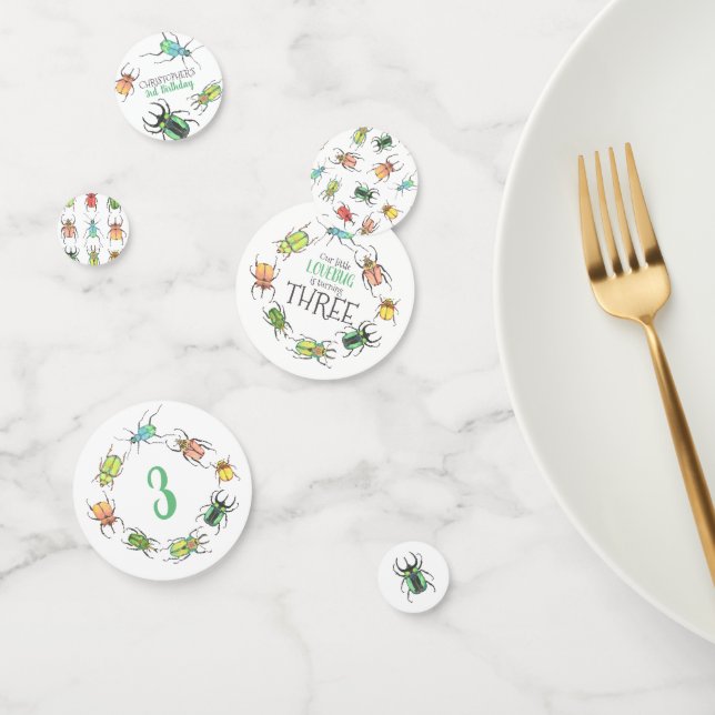 Confettis Little Lovebug fête d'anniversaire (Groupe)