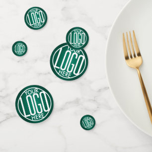 Confettis Logo de l'entreprise Brossé vert de la société Tab