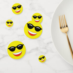Confettis Lunettes de soleil Cool de refroidissement Emoji
