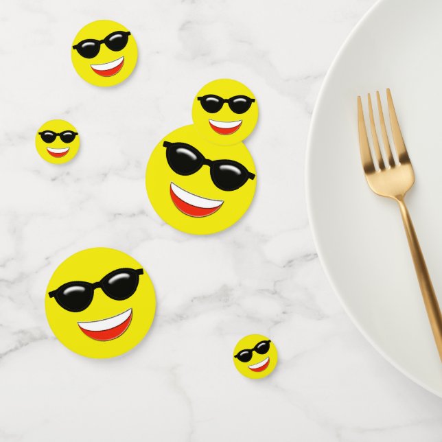 Confettis Lunettes de soleil Cool de refroidissement Emoji (Groupe)