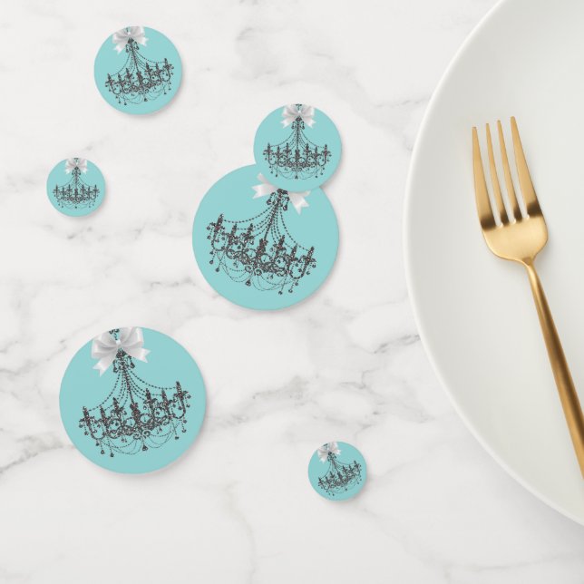 Confettis Lustre à paillettes argentées et ruban blanc pour  (Groupe)