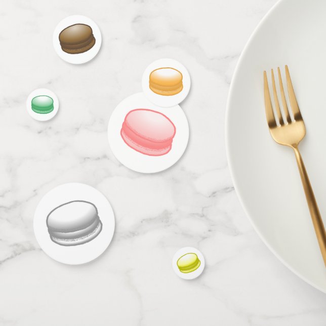 Confettis Macarons colorés et beaux (Groupe)