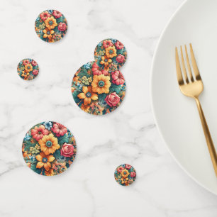 Confettis Magnifique bouquet de fleurs