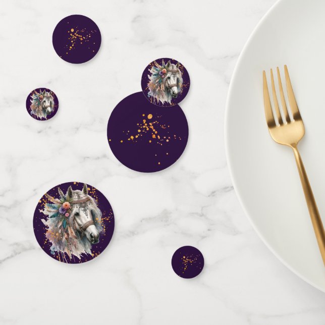 Confettis Magnifique cheval boho (Groupe)