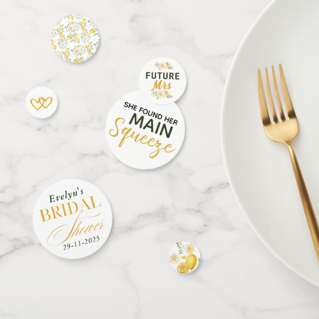 Confettis Main Squeeze Citrons Eucalyptus Rose Lancement de  (Groupe)