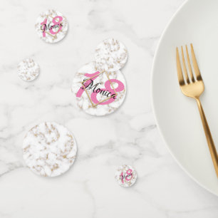 Confettis Marbre d'or blanc moderne