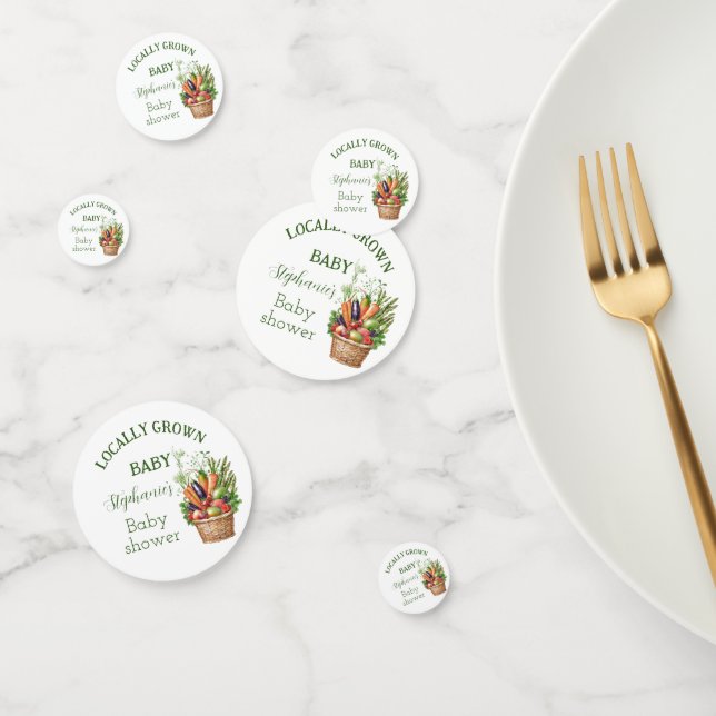 Confettis Marché des Baby showers cultivés localement (Groupe)