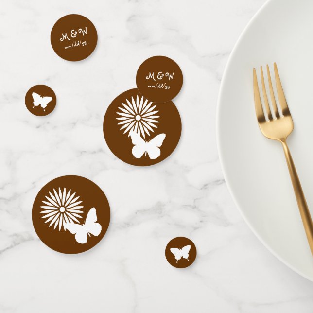 Confettis Marguerites et papillons au chocolat (Groupe)