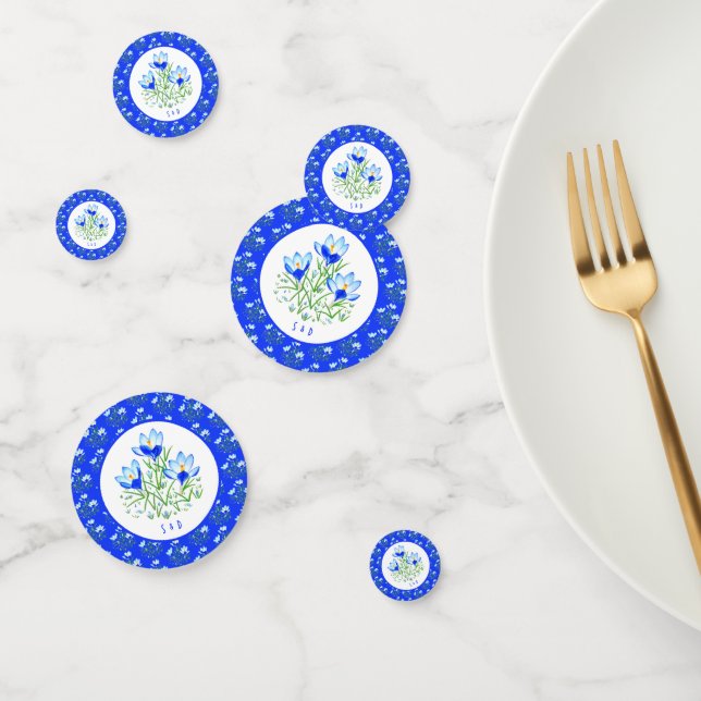 Confettis Mariage aux Crocus Bleus (Groupe)