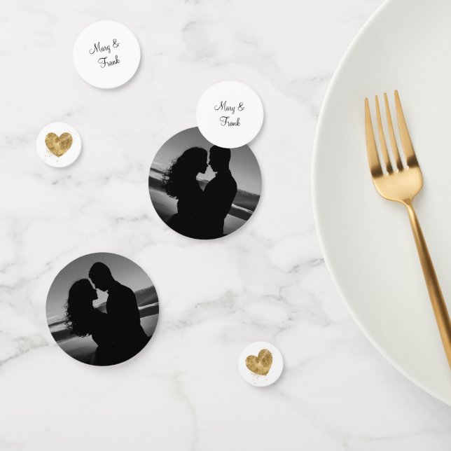 Confettis Mariage avec Photo Personnalisé (Groupe)