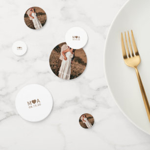 Confettis Mariage Couple Monogram Ajouter une photo