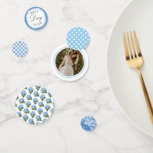 Confettis Mariage de Hortensia Bleu Meilleur Jour Jamais