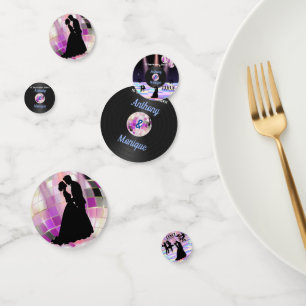 Confettis Mariage Disco personnalisable