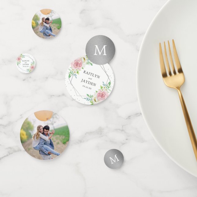 Confettis Mariage floral à huile géométrique chic (Groupe)