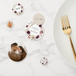 Confettis Mariage floral rustique d'automne