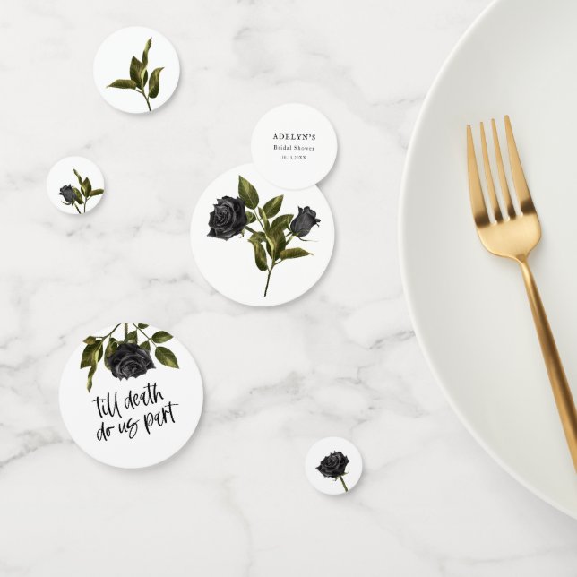 Confettis Mariage gothique blanc Rose Sombre Enterrement de  (Groupe)