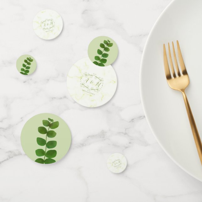 Confettis Mariage Green Chic (Groupe)