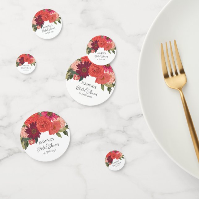 Confettis Mariage Moderne Floral Automnal  (Groupe)