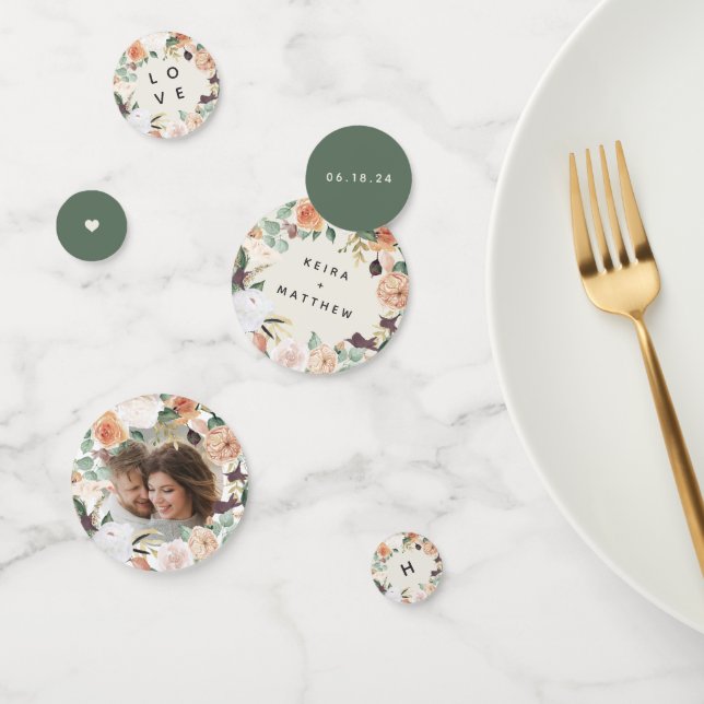Confettis Mariage personnalisé de fleurs modernes Boho Bloom (Groupe)