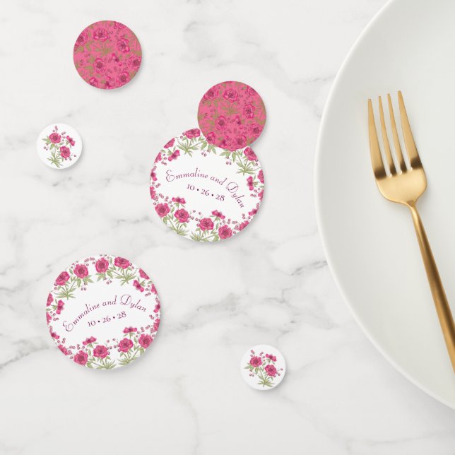 Confettis Mariage Rose Rose Clair (Groupe)