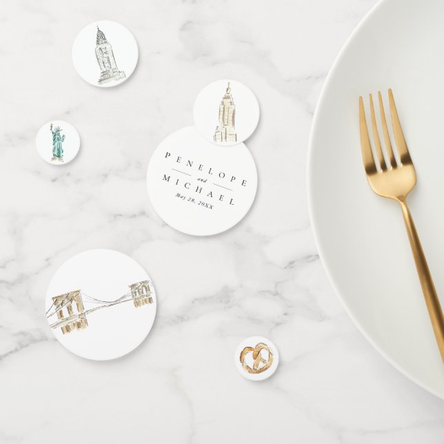 Confettis Mariage Skyline de New York (Groupe)