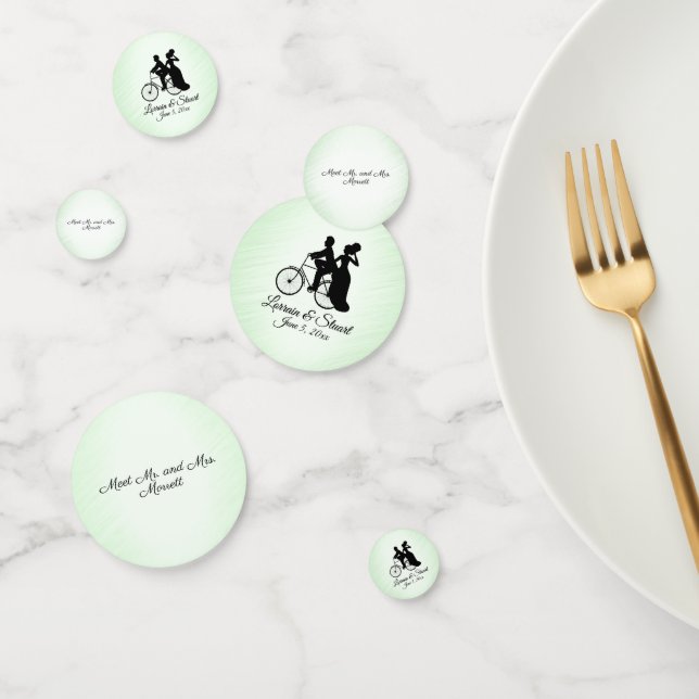 Confettis Mention Faire-part de mariage à thème pour vélo (Groupe)