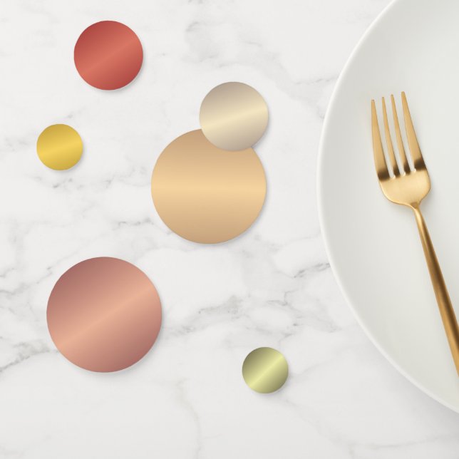 Confettis Métallic Gold Ajouter votre propre Modèle de texte (Groupe)