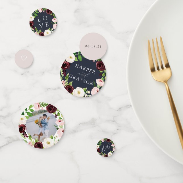 Confettis Midnight Romance Mariage personnalisé (Groupe)