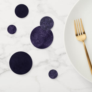 Confettis Minuit Indigo Romance Satiny Grunge Damask