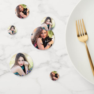 Confettis Moderne Ajoutez Votre Propre Image 2 Photo Personn