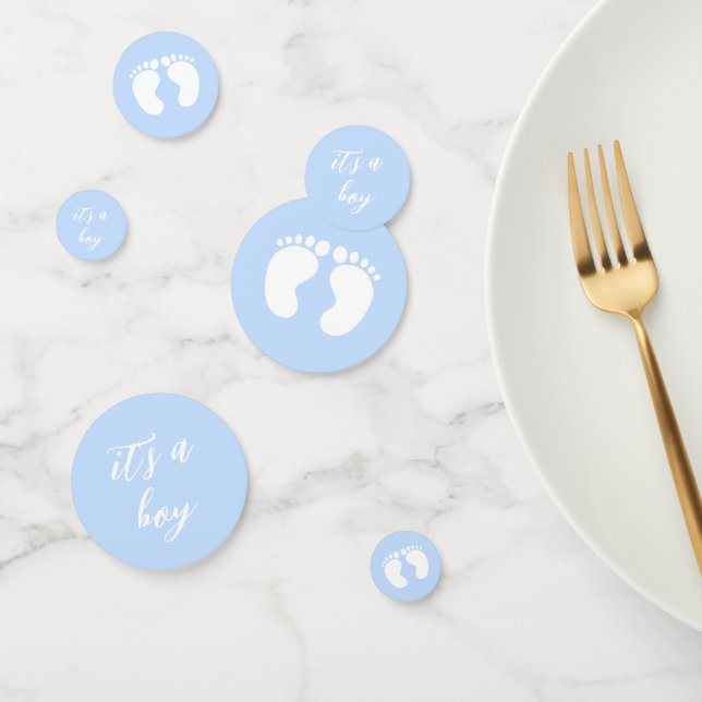Confettis Moderne C'est un garçon baby shower bleu (Groupe)