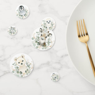 Confettis Moelleux hiver Arctique Animaux Verdure Gold Wreat