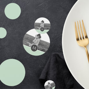 Confettis Monnaie Pastel minimaliste Nom et photo personnali