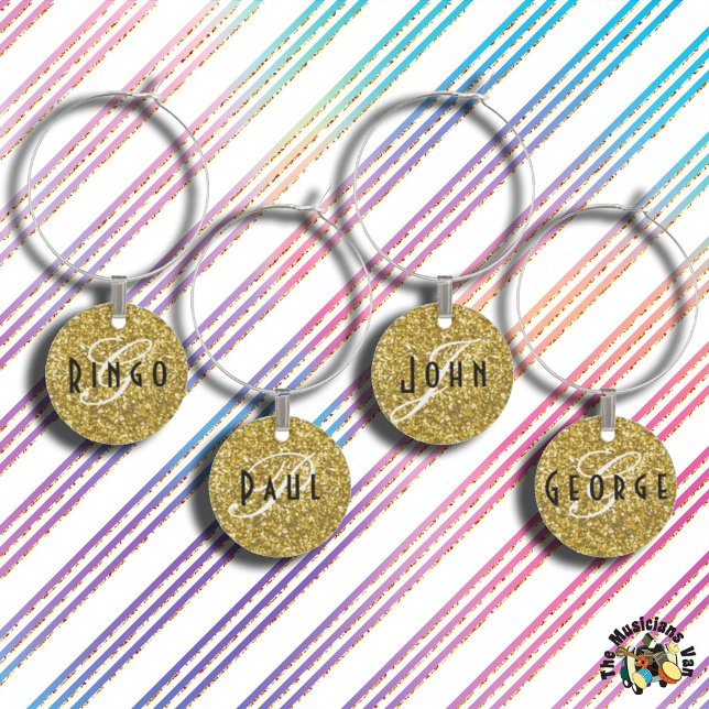 Confettis monogramme parties scintillant or (Créateur téléchargé)