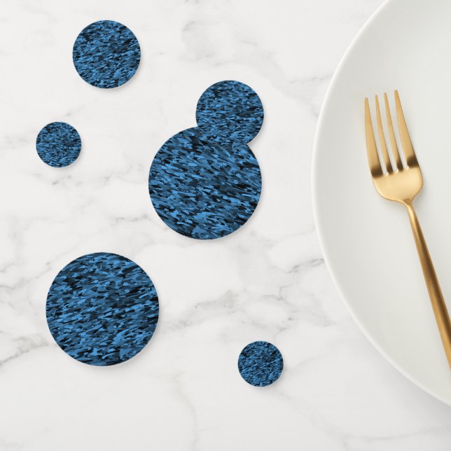 Confettis Motif Abstrait Bleu Noir (Groupe)
