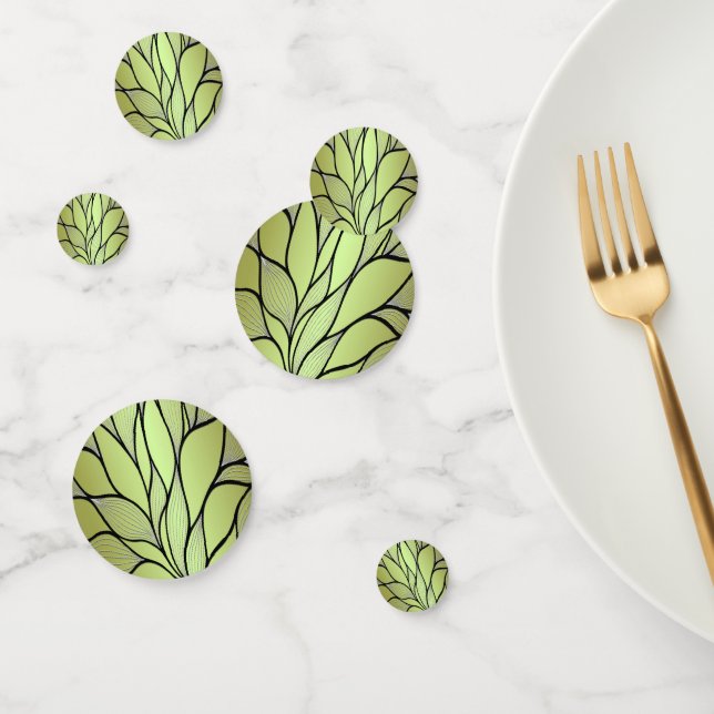 Confettis Motif Créatif Vert Olive  (Groupe)
