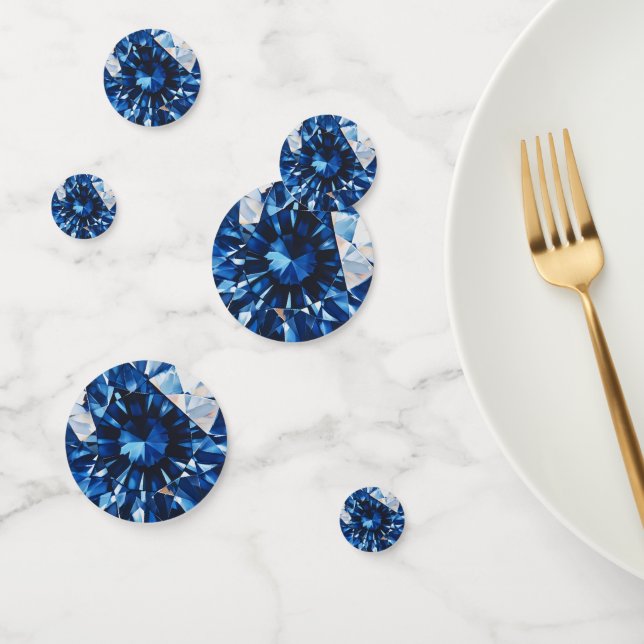 Confettis Motif Cristal Saphir (Groupe)