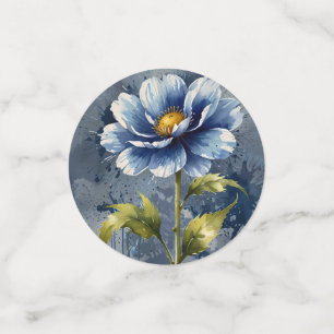 Confettis Motif d'aquarelle de fleurs bleues