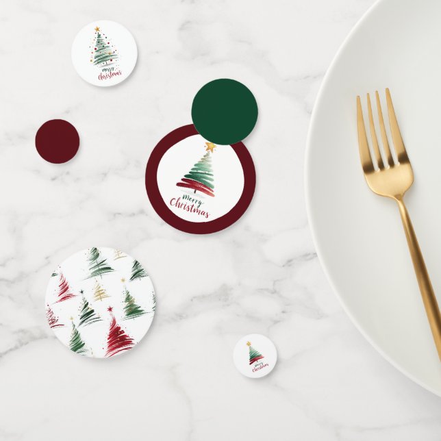 Confettis Motif d'arbre de Noël minimaliste (Groupe)