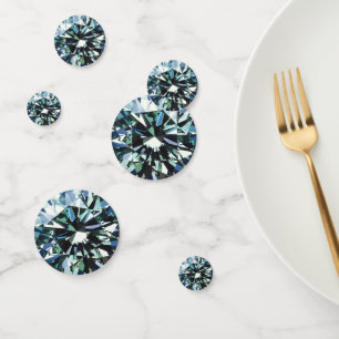 Confettis Motif de diamant cristal vert clair