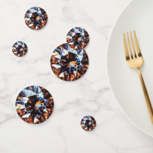 Confettis Motif diamant orange cristal